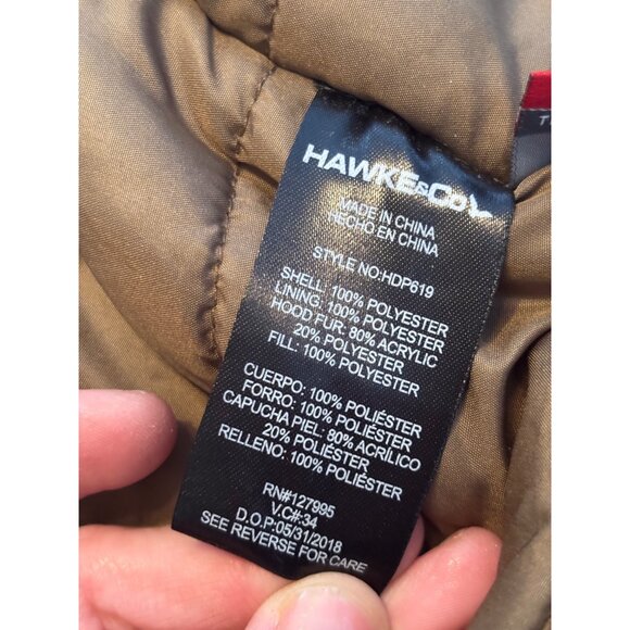 Hawke & Co Thermal Insulated Parka With Faux Fur Hood XL - Picture 8 of 14